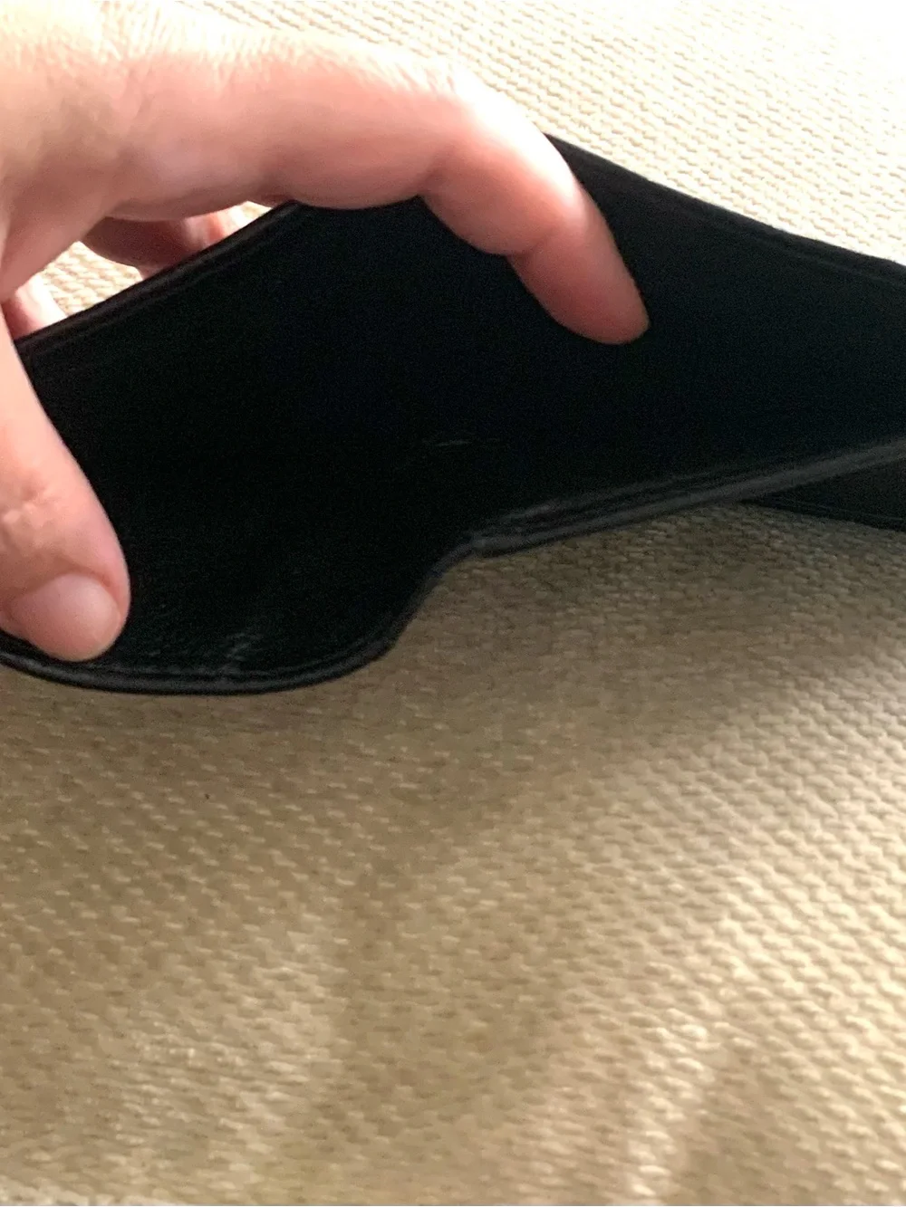 Made in USA Black Shiny Glazed Alligator Leather Men’s Wallet Card Bill Pockets